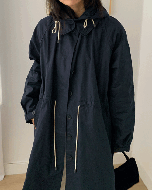 후디 트렌치 코트 ( 2color )